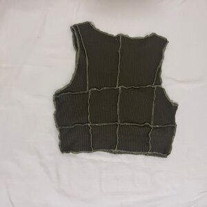 garage green cropped tank top